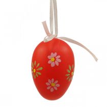 Artículo Huevos de Pascua para colgar con flores Decoración Pascua 6cm 12uds