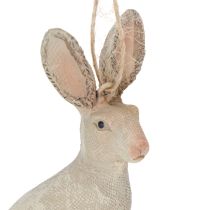 Artículo Figura conejito de pascua para colgar decoración pascua poliresina H9.5cm 4pcs