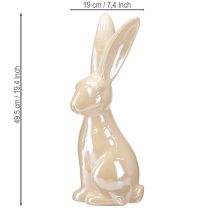 Artículo Conejito de Pascua de Cerámica en Beige Conejito de Cerámica Grande H49.5cm