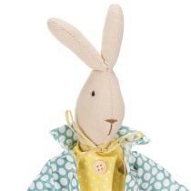 Artículo Conejo de Pascua de tela, conejo con ropa, decoración de Pascua, conejito joven H46cm