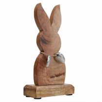 Artículo Conejo de Pascua de madera con huevos de metal, decoración de mesa Pascua H20.5cm