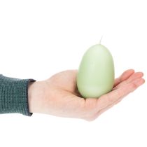 Artículo Velas de Pascua con forma de huevo, verdes, 9 cm, 20 cm de alto, 6 unidades.