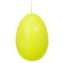 Artículo Velas de Pascua, forma de huevo, velas de Pascua en forma de huevo, verde lima, 9 cm, 20 h, 6 piezas