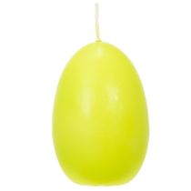 Artículo Velas de Pascua con forma de huevo, color verde lima, 9 cm, 20 cm de alto, 6 unidades.