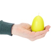 Artículo Velas de Pascua con forma de huevo, color verde lima, 9 cm, 20 cm de alto, 6 unidades.