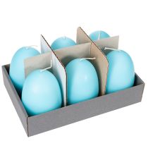 Artículo Vela de huevo de Pascua - Idea de diseño festivo para una alegre celebración de Pascua - 9 cm - 20 h - 6 piezas