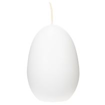 Artículo Velas de Pascua con forma de huevo, velas especiales para Pascua, blancas, 9 cm, 6 unidades