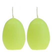 Velas de Pascua forma de huevo, velas de huevo Pascua lima Ø4.5cm H6cm 6pcs