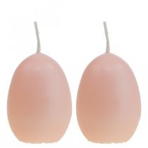 Velas de Pascua forma de huevo, velas de huevo Pascua Melocotón Ø4.5cm H6cm 6pcs