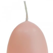 Velas de Pascua forma de huevo, velas de huevo Pascua Melocotón Ø4.5cm H6cm 6pcs