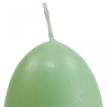 Velas de Pascua forma de huevo, velas de huevo Pascua verde Ø4.5cm H6cm 6pcs