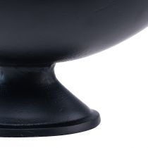 Artículo Cuenco ovalado con base de metal negro aspecto fundido 30x16x14,5cm