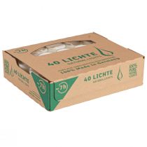 Artículo Velas de té PURE Nature Lights de cera de colza Ø38 mm 40 unidades