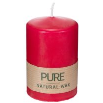 Artículo Vela de pilar PURE, vela de cera natural para un ambiente acogedor en casa, 9cm