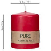 Artículo Pida la vela de cera natural PURE para un ambiente relajado en el salón (9 cm).