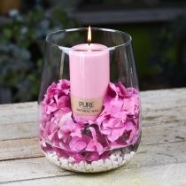 Artículo Vela de pilar PURE 130/70 vela decorativa rosa cera natural sostenible