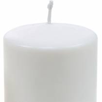 Vela de pilar PURE 130/70 vela de cera natural con decoración de vela de cera de colza