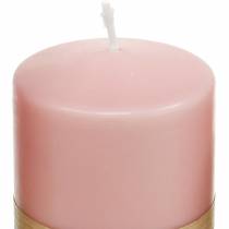 Vela de pilar PURE 90/60 vela decorativa rosa decoración de velas de cera natural sostenible