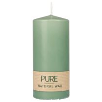 Vela de pilar PURE velas Wenzel verde esmeralda 130/60mm