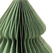 Artículo Papel árbol de Navidad menta plata brillo H20cm 5 piezas