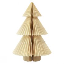 Papel árbol de Navidad papel árbol de Navidad crema dorado Al.30cm