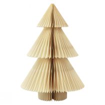 Artículo Papel árbol de Navidad papel árbol de Navidad crema dorado Al.30cm