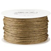 Artículo Alambre de papel alambre artesanal envuelto marrón Ø2mm 100m