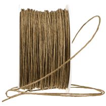 Artículo Alambre de papel alambre artesanal envuelto marrón Ø2mm 100m
