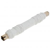 Cable de papel envuelto en alambre Ø0,8mm 22m blanco