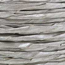 Artículo Cordón de papel plateado sin alambre Ø3mm 40m