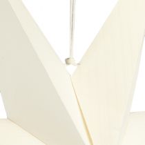Artículo Lámpara estrella de papel colgador decoración estrella blanca 75x20cm 2uds