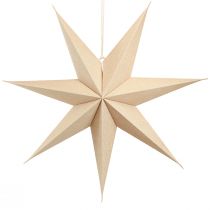 Artículo Estrella de papel natural con yute para iluminación 60cmx15cm