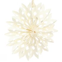 Artículo Estrella de papel estrella blanca para colgar adornos para árboles Ø10cm 6 piezas