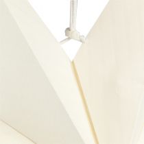 Artículo Estrella de papel poinsettia blanca para iluminación 60cm 2uds