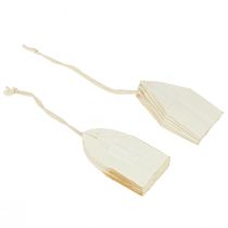 Artículo Estrellas de papel, adornos navideños, adornos para árbol, blanco y dorado, 15 cm, 6 piezas