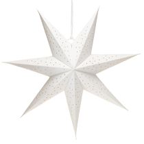 Artículo Estrellas de papel para luces navideñas, blancas, 45 cm, 3 unidades