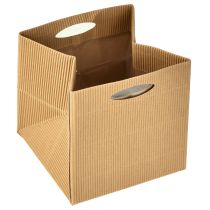Artículo Bolsa de papel 12cm marrón crema beige bolsa de regalo 6 piezas