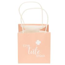 Artículo Bolsa de regalo con estampado "Una bolsa de felicidad", ideal para regalar, 12 cm, 12 unidades.