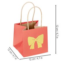 Artículo Bolsas de regalo de papel con motivo de cinta, 12 cm, 8 unidades