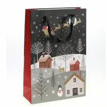 Bolsa de regalo Bolsa de papel Christmas village H30cm 2pcs