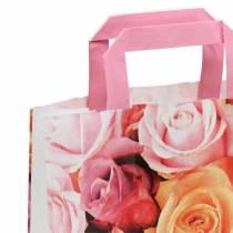 Bolsa de papel rosa 22cm x 10cm x 28cm 25uds