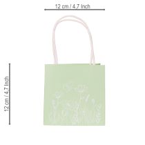 Artículo Bolsa de regalo con diseño floral, bolsa de regalo pequeña para ocasiones especiales, 12 cm, 12 piezas