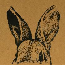 Bolsa de regalo Bolsa de papel de Pascua conejito marrón 12×6×15cm 8 piezas