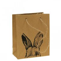 Bolsa de regalo Bolsa de papel de Pascua conejito marrón 12×6×15cm 8 piezas