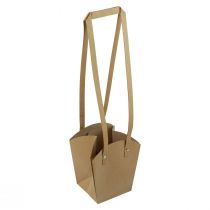 Artículo Bolsas de papel asa macetero papel natural 11,5×11,5×18,5cm 8 uds