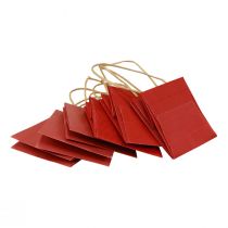 Artículo Bolsas de papel rojas con asa bolsas de regalo 10,5×10,5cm 8 piezas