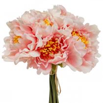 Artículo Paeonia peonía flor artificial Peonie rosa Ø6cm 28cm 7pcs