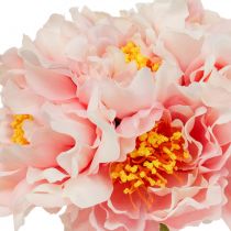Artículo Paeonia Peonía Flor Artificial Peonía Rosa Ø6cm 28cm 7uds