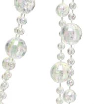 Artículo Collar de perlas cinta de perlas guirnalda de perlas blanco claro 270cm