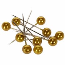Artículo Alfileres Cabeza Perla Oro Ø15mm 75mm